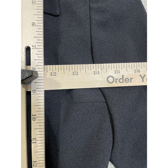 David Warren Blazer Women’s 2P New York Black Short Jacket Sleeve Collared - Picture 10 of 15